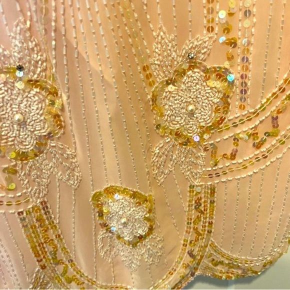 • VINTAGE 80s Gorgeous sparkly pink evening Gown • - Picture 10 of 16